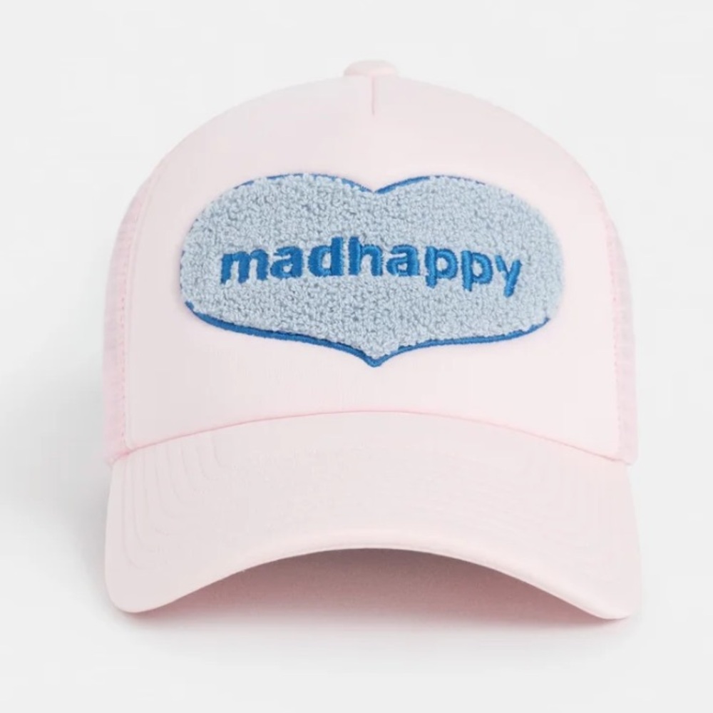 Madhappy Heart Boucle Trucker Hat Crystal Pink